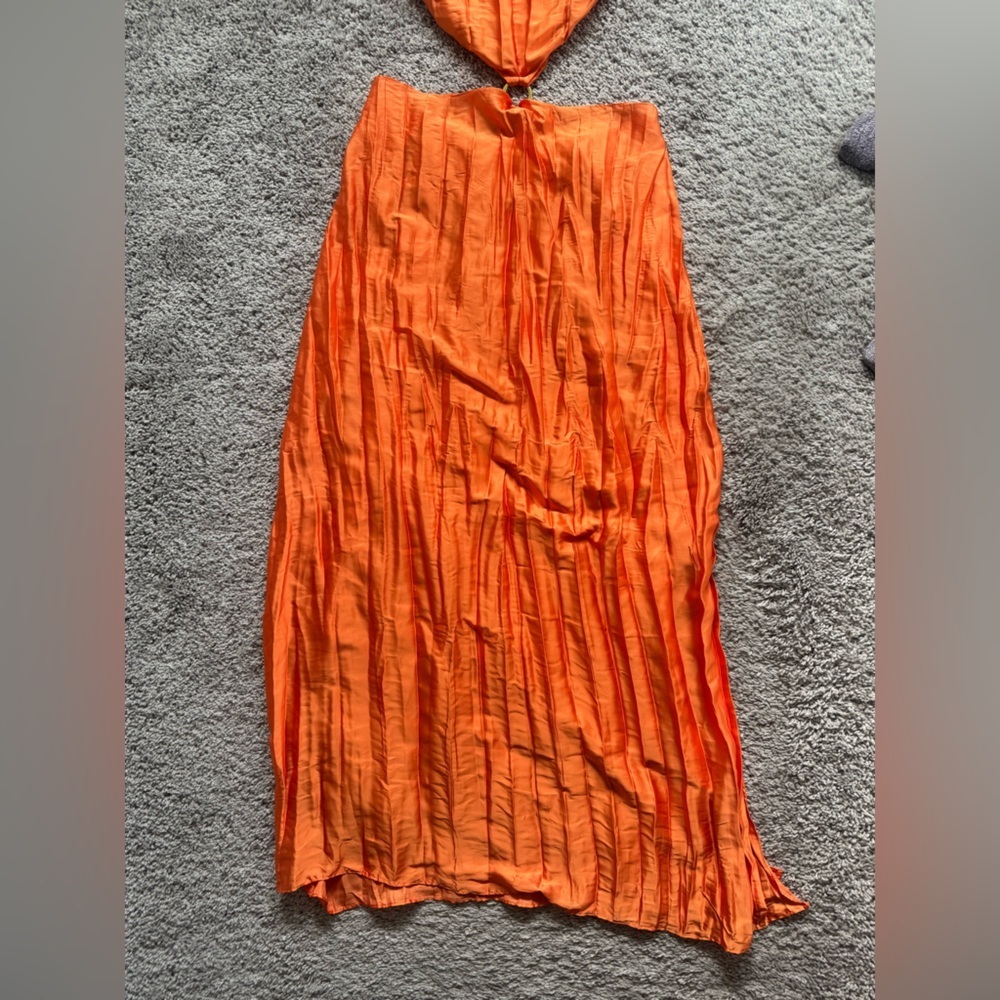 Baobab Collection Backless Orange Cutout Maxi Dress - Picture 8 of 9